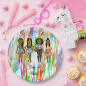 サッシパーソナライズされたー・ディバ数々の女色 ペーパープレート (パーティー)