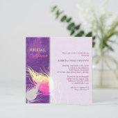 サッシピーコックフェザーシルエットブライダルシャワー 招待状 (スタンド正面)