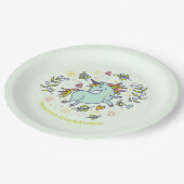 サッシユニコーンマジカル誕生日 ペーパープレート (アングル)