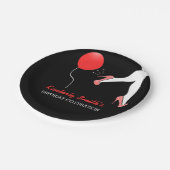 サッシレッドスティレットハイヒール誕生日 ペーパープレート (アングル)