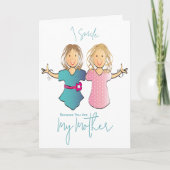 サッシーおもしろいな漫画の母から娘誕生日 カード (正面)