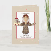 サッシーおもしろいエスニック女性マンガ40歳の誕生日 カード (正面)