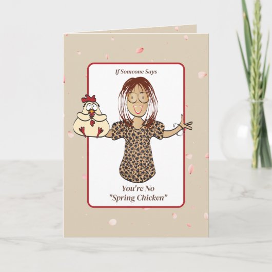 サッシーおもしろいエスニック女性マンガ40歳の誕生日 カード (正面)