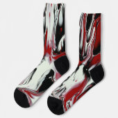 サッシーで熱い赤白黒炎 ソックス (左)