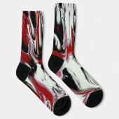 サッシーで熱い赤白黒炎 ソックス (右)