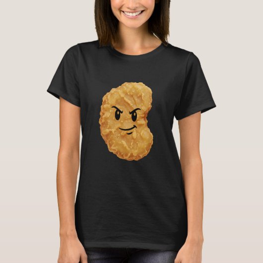 サッシーなチキンナゲットフェイス Tシャツ (正面)
