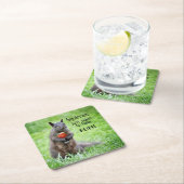 サッシーなリスのコースター スクエアペーパーコースター (インサイチュ)