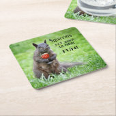 サッシーなリスのコースター スクエアペーパーコースター (アングル)