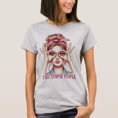 サッシーなレトロガールTシャツ – 馬鹿な人を見る Tシャツ (正面)