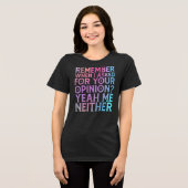 サッシーな名言 楽しい態度 トライブレンドＴシャツ (正面全面)