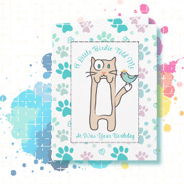 サッシーな猫のキャラクター おもしろいフレーズ 高齢の誕生日 カード