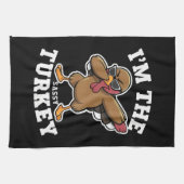 サッシーの七面鳥マッチングファミリー感謝祭パーティー キッチンタオル (横)