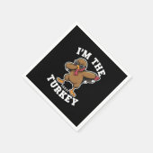 サッシーの七面鳥マッチングファミリー感謝祭パーティー スタンダードカクテルナプキン (角)