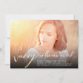 サッシーは新しい甘い16th誕生日パーティー招待状 招待状 (正面)