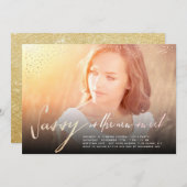 サッシーは新しい甘い16th誕生日パーティー招待状 招待状 (正面/裏面)