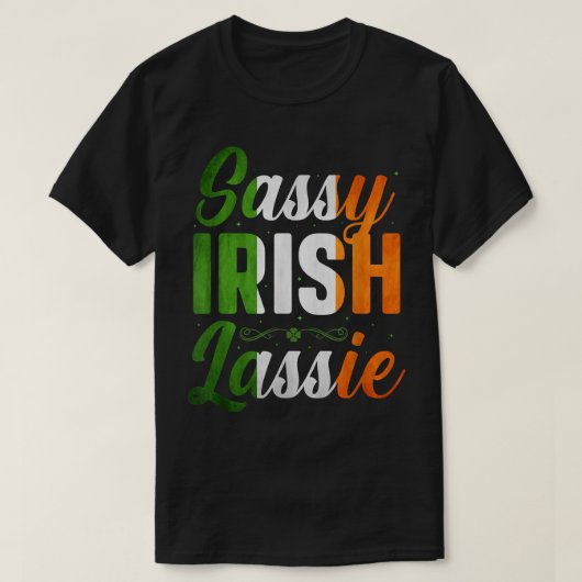 サッシーアおもしろいイルランドラッシーSaint patricks dayギフト  Tシャツ (デザイン正面)