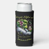 サッシーエルフスクワッド女子会 クリスマス誕生日 スリム缶クーラー (Seltzer正面)