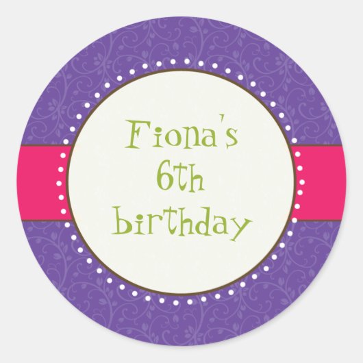 サッシーガールステッカー ラウンドシール (正面)