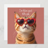 サッシーキャットのバレンタインデー シーズンカード (正面/裏面)