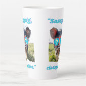 サッシークラシックピグ引用文 カフェラテマグ (正面)