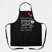 サッシードリング料理ワパーソナライズされたインブラック エプロン (正面)