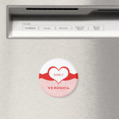 サッシーハートフィッシュネット磁石、赤 マグネット (インサイチュ (食洗機))