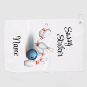 サッシーパーソナライズされたボーリングタオル ゴルフタオル (横)