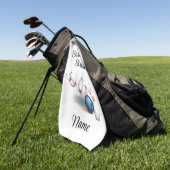 サッシーパーソナライズされたボーリングタオル ゴルフタオル (グリーン)