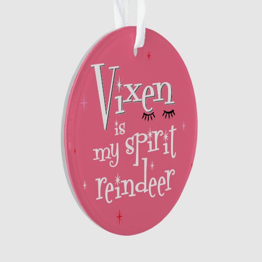 サッシーピンクヴィクセンは私の精霊トナカイオーナメント オーナメント (正面)