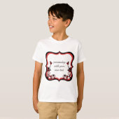 サッシーフローラフレーム女の子のシャツ赤 Tシャツ (正面フル)