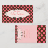 サッシーブティック、水玉模様 名刺 (正面/裏面)