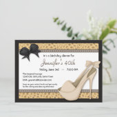 サッシーベージュヒールアンドレオパード招待状 招待状 (スタンド正面)