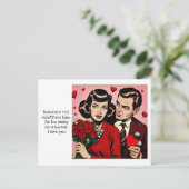 サッシーヴィンテージ漫画バレンタインwith引用文 ポストカード (スタンド正面)