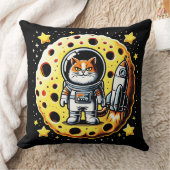 サッシー宇宙キャット – Beauty on a Cheese Moon Quest クッション (ブランケット)