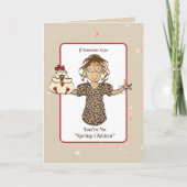 サッシー民族女性漫画おもしろいことわざ誕生日 カード (正面)