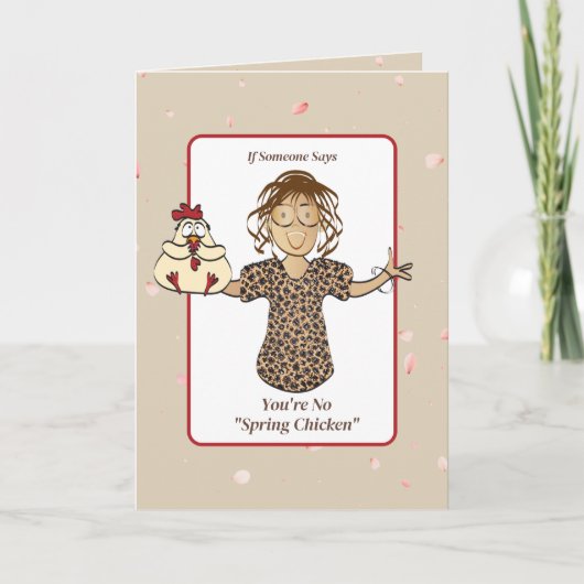 サッシー民族女性漫画おもしろいことわざ誕生日 カード (正面)