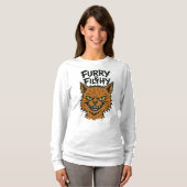 サッシー猫長袖Tシャツ「フリ&フィルシー」 Tシャツ (正面フル)