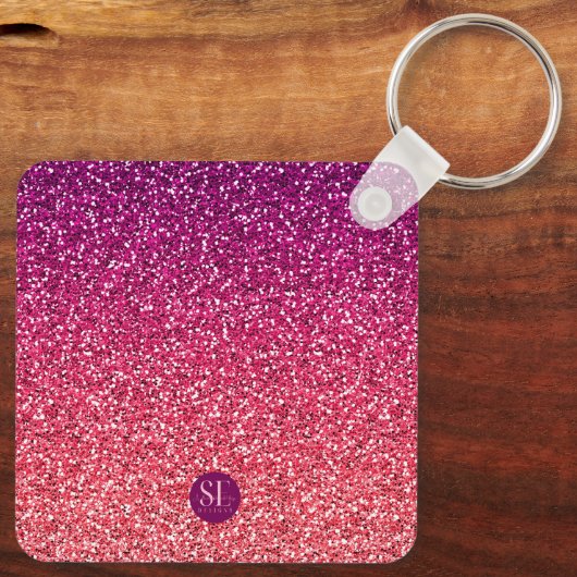 サッシー誕生カスタムグリッタータイポグラフィ キーホルダー (裏面)