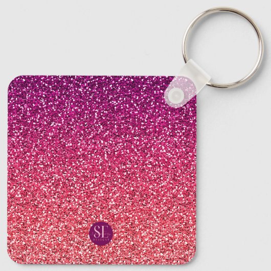 サッシー誕生カスタムグリッタータイポグラフィ キーホルダー (裏面)