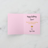 サッシー誕生ユーモアのある姿勢おもしろい誕生日 シーズンカード (内部)