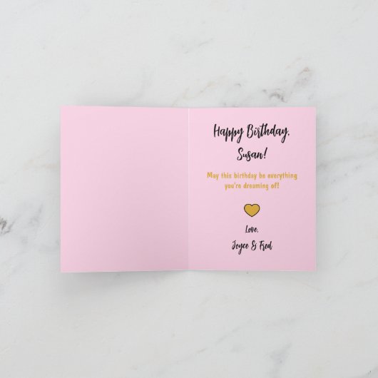 サッシー誕生ユーモアのある姿勢おもしろい誕生日 シーズンカード (内部)