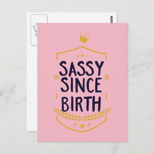 サッシー誕生 ユーモアのある ポストカード (正面/裏面)