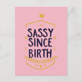 サッシー誕生 ユーモアのある ポストカード (正面)