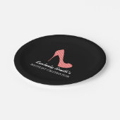 サッシー赤いスティレット高いヒール ペーパープレート (アングル)