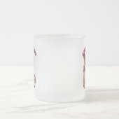 🐴サッシー馬のマグ – "真剣に！" フロストグラスマグカップ (中央)