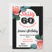 サッシー60バースデーパーティ招待状 招待状 (正面)