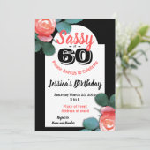 サッシー60バースデーパーティ招待状 招待状 (スタンド正面)