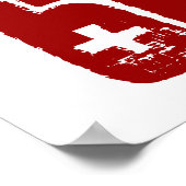 サッシー60六十バースデーパーティバナー名前をカスタムする ポスター (角)