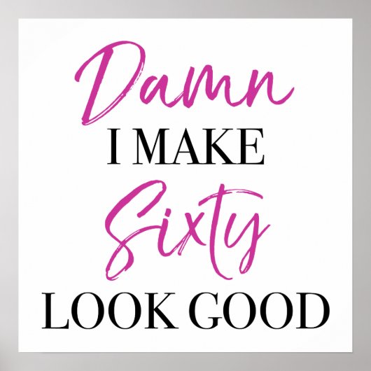 サッシー60誕生日 ポスター (正面)