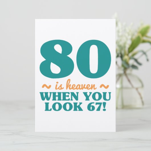 サッシー80誕生日 カード (スタンド正面)